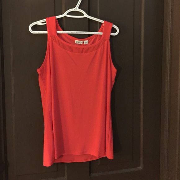 New Orange Tank Top Shell - Size Medium - Picture 1 of 3