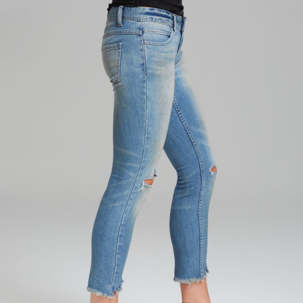 Destroyed Skinny Ankle Jeans
