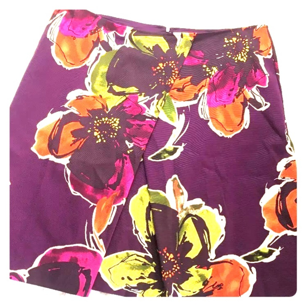 Trina Turk A-line Faux wrap skirt Sz XL