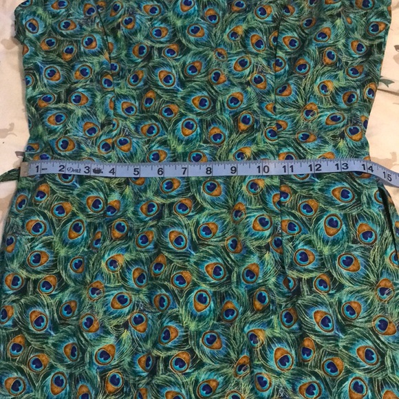 Retrolicious Medium Peacock feather dress - Picture 3 of 4