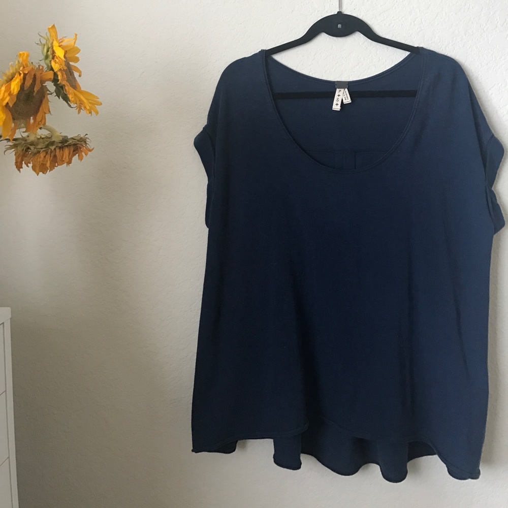 Bohemian and blue Flowy top