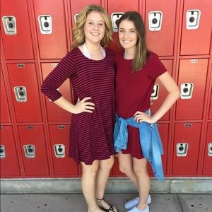 RED TSHIRT DRESS