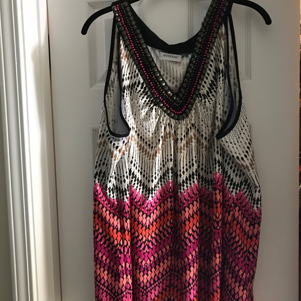 Avenue studded sleeveless blouse- Plus Size
