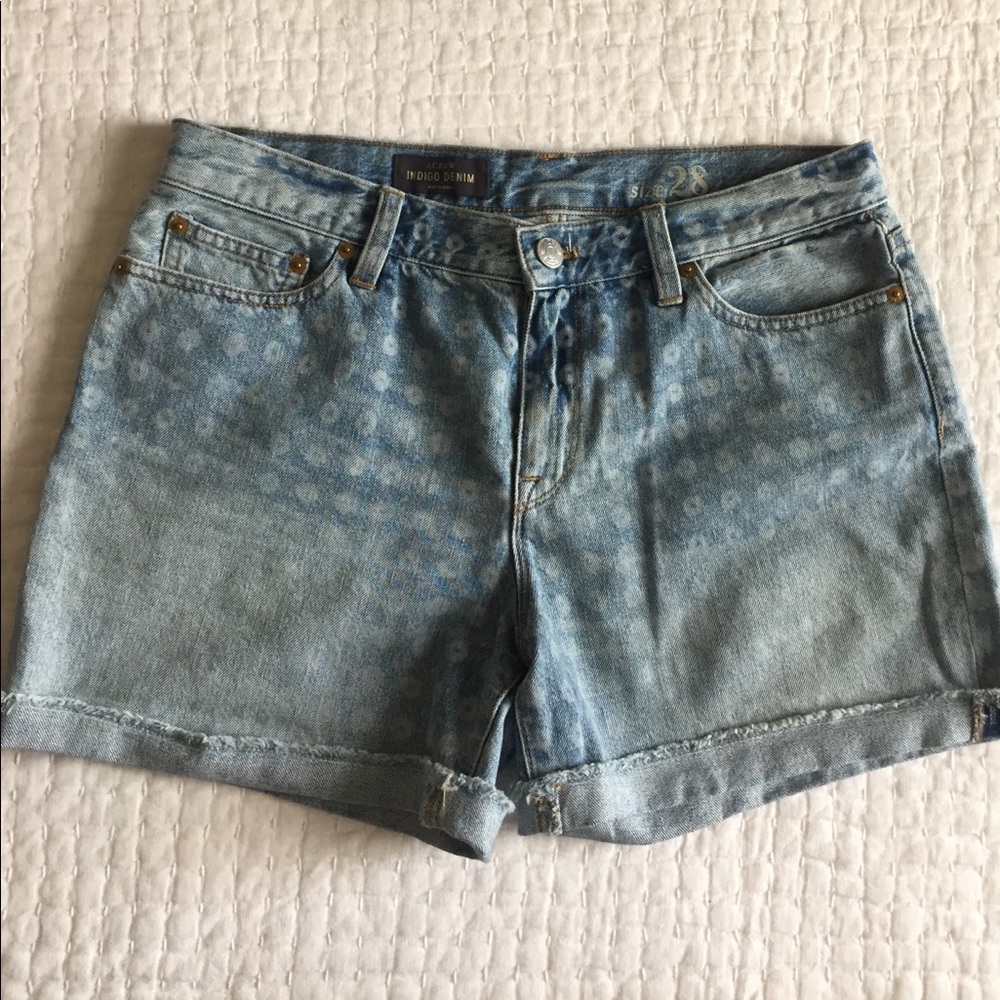 J. Crew high waisted jean shorts