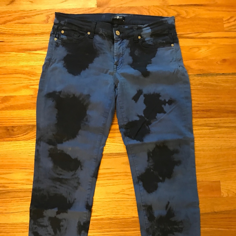 Limited Cropped tie dye jeans