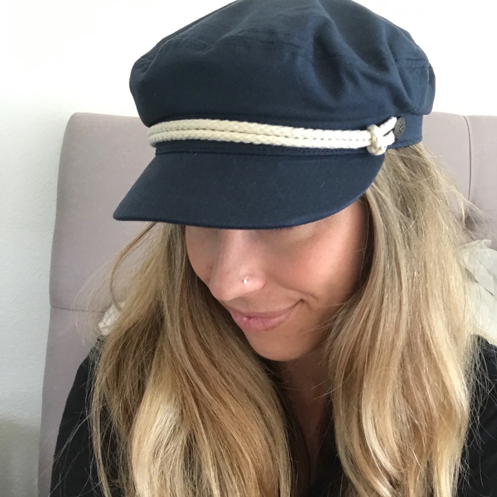 Navy blue fisherman hat