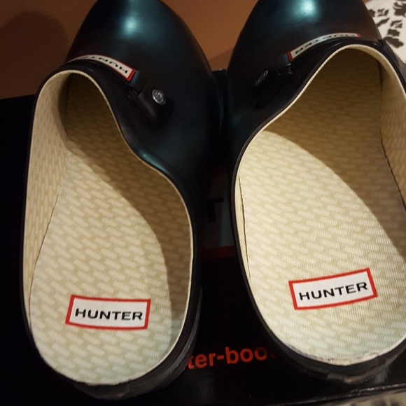 Black Hunter Maddy Clogs Rain boots - Picture 3 of 5