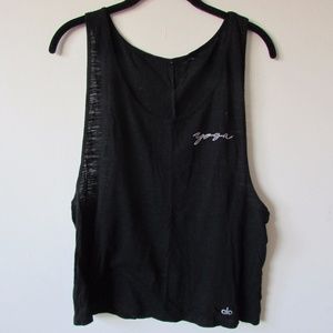 Alo Yoga Black Tank - Size Small
