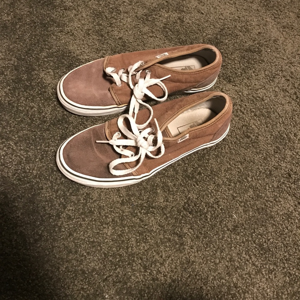 Brown suede and corduroy vans