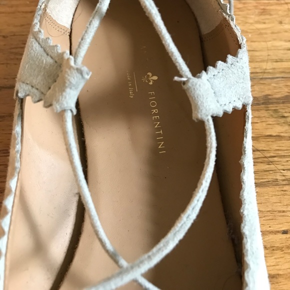 Mercanti Fiorentini Audra nude suede laced flats - Picture 3 of 6