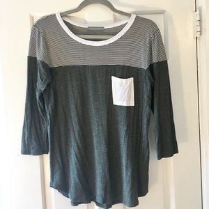 Grey striped Loveapella top