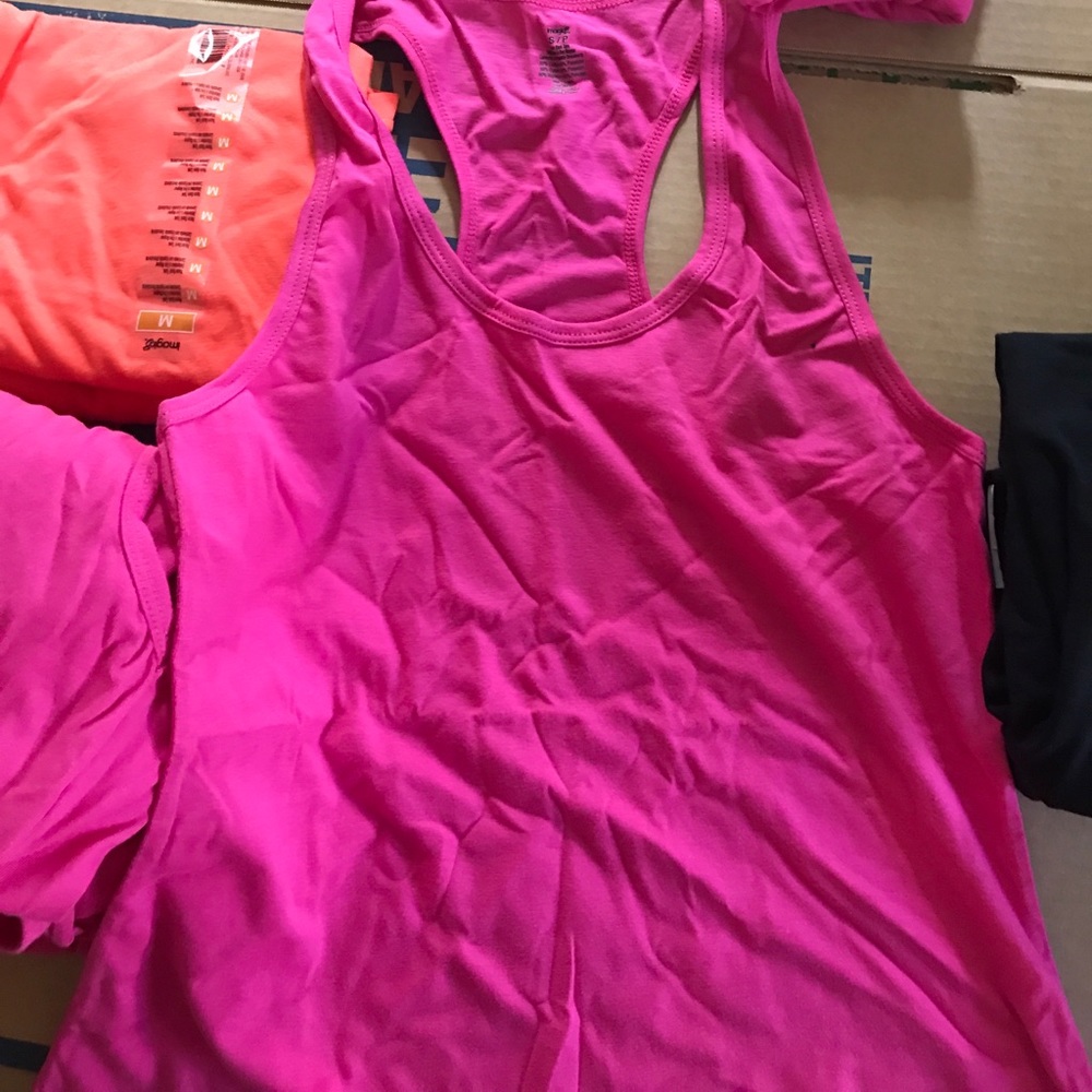 Pink racerback tank top