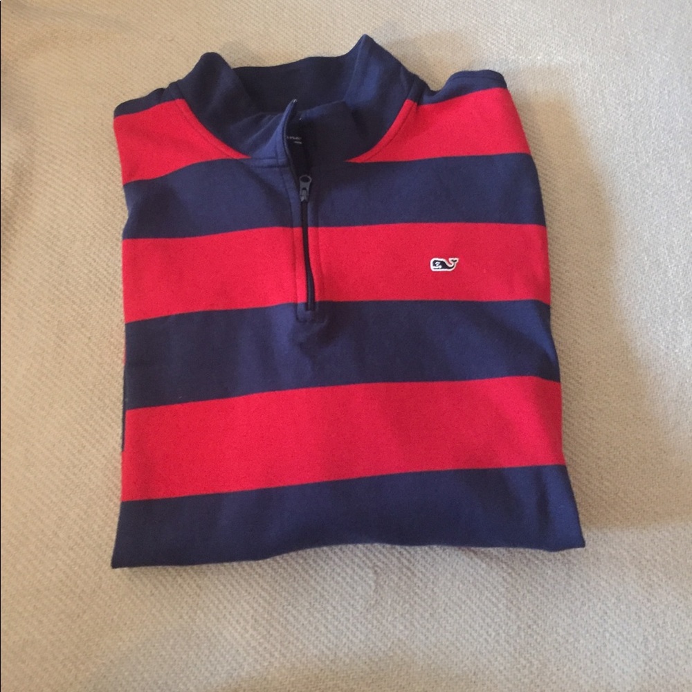 Vineyard Vines striped quarter zip