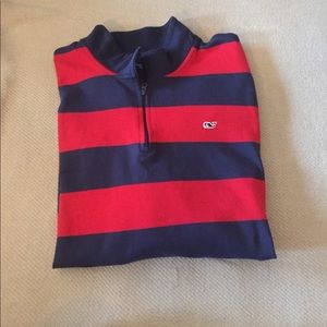 Vineyard Vines striped quarter zip