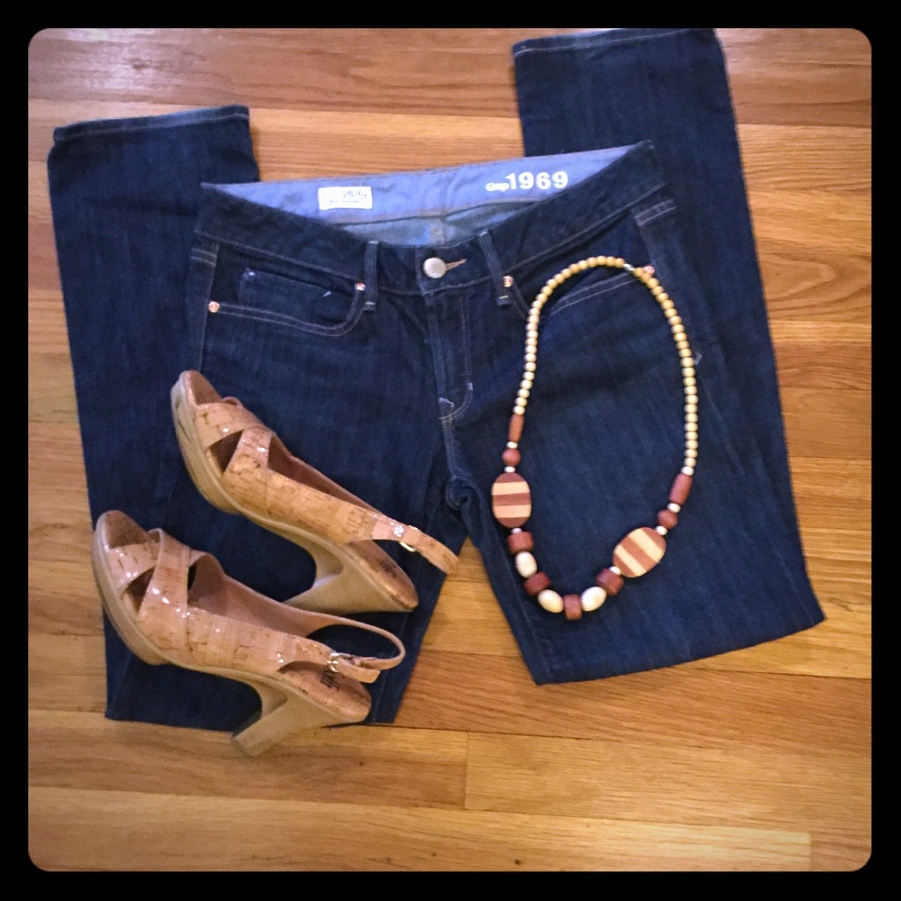 GAP 1969 Real Straight Jeans, Dark Blue Wash 28/6a