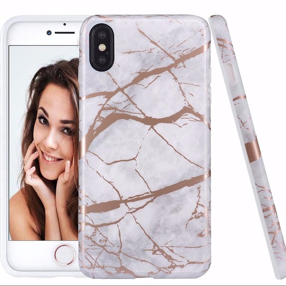 iPhone White Chrome Marble Case - Picture 4 of 4