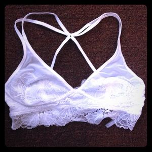 Aerie triangle racerback mesh/lace bralette