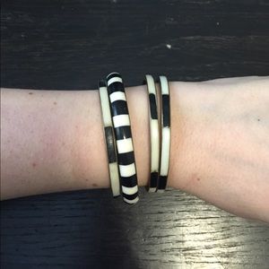 Madewell NWT Black & White Bangle Set