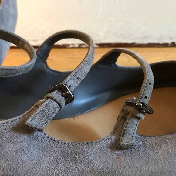 Chroma vintage gunmetal blue buckled flats - Picture 3 of 6