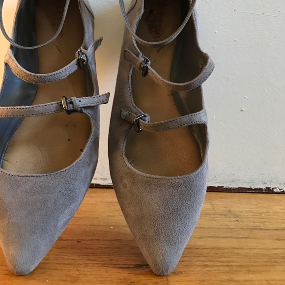 Chroma vintage gunmetal blue buckled flats - Picture 6 of 6