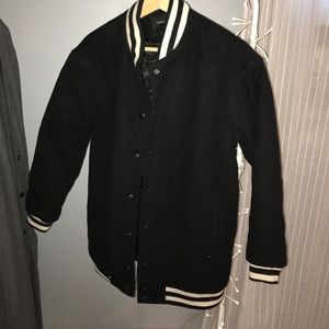 Black and white Varsity Jacket