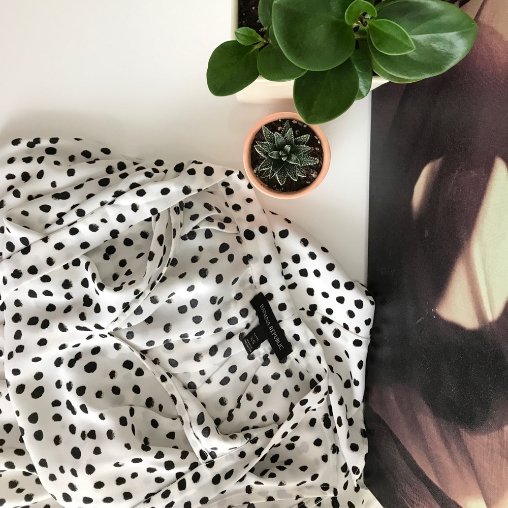 Banana Republic Black Dot Dress