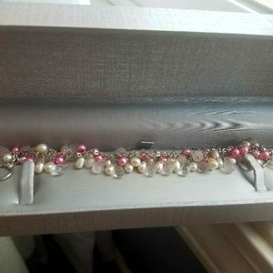 Sterling silver and pearl bracelet