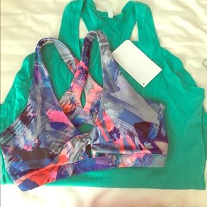 Fabletics tank/bra combo nwt