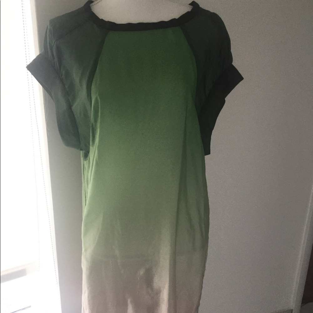 New Zara dip dyed dress size small 100% silk