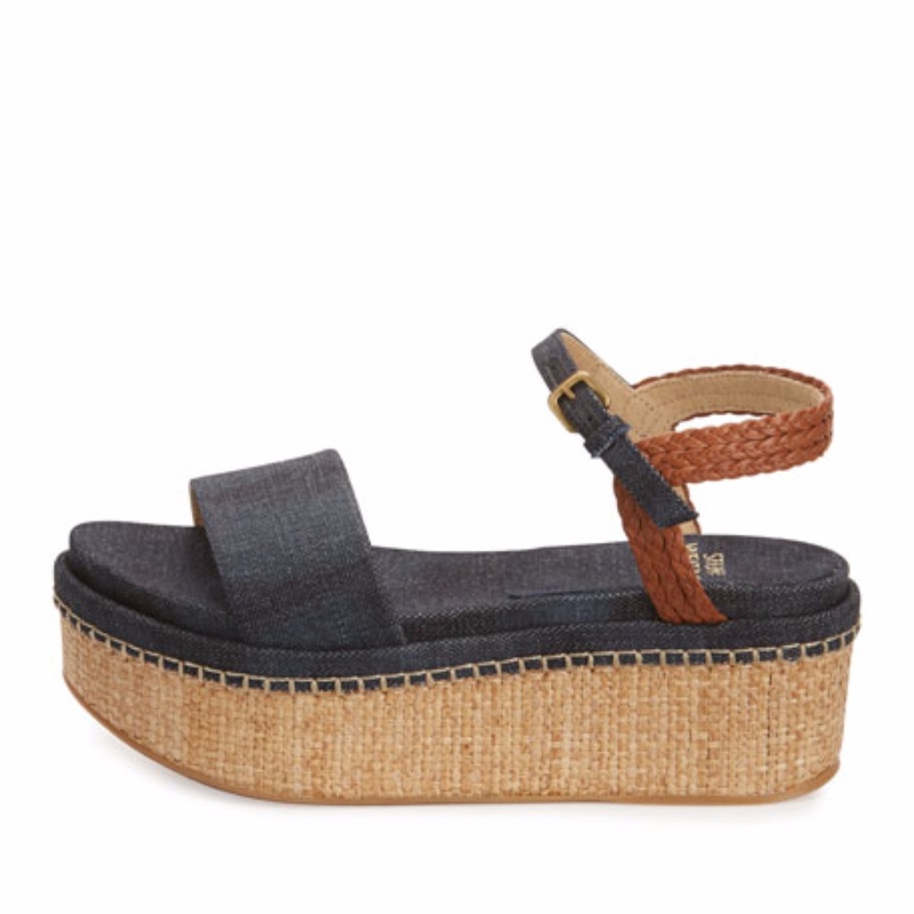 Stuart Weitzman YOURWAY DENIM WEDGE SANDAL