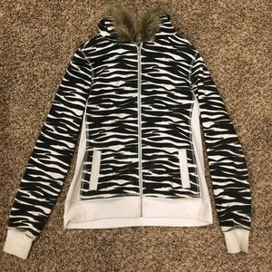 Rue 21 Zebra, fur jacket