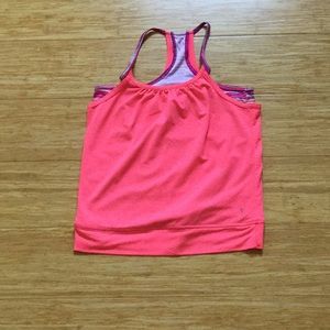 Pink Danskin racerback.