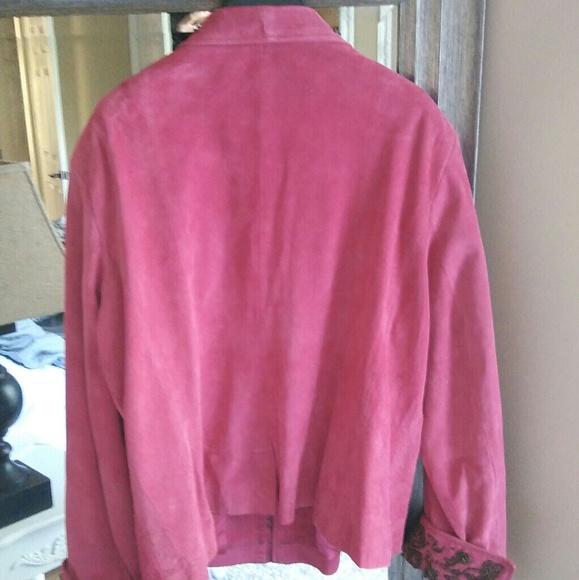 Vintage Terry Lewis pink genuine suede jacket - Picture 3 of 3