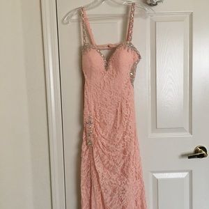 DANCING QUEEN: Slit-maxi prom dress