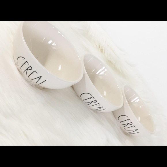 Rae Dunn by Magenta "Cereal" bowls (set of 3) - Picture 4 of 8