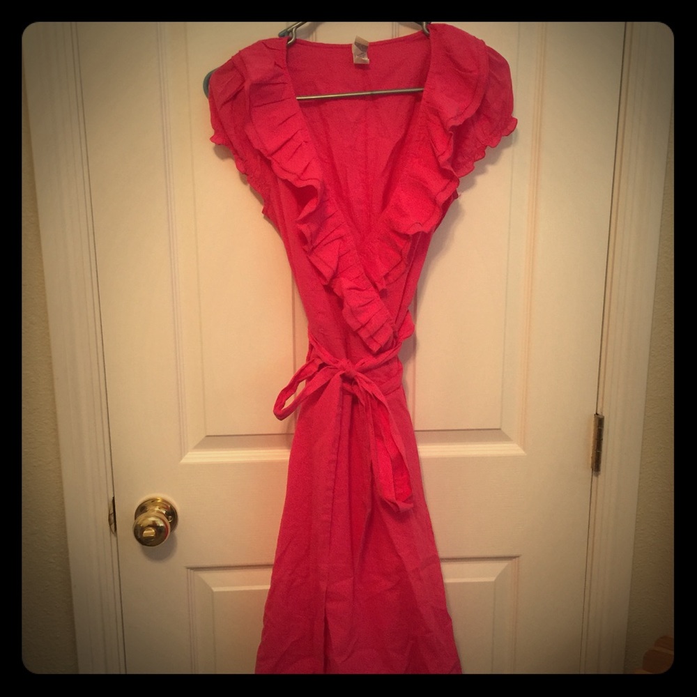 Hot Pink Wrap Dress