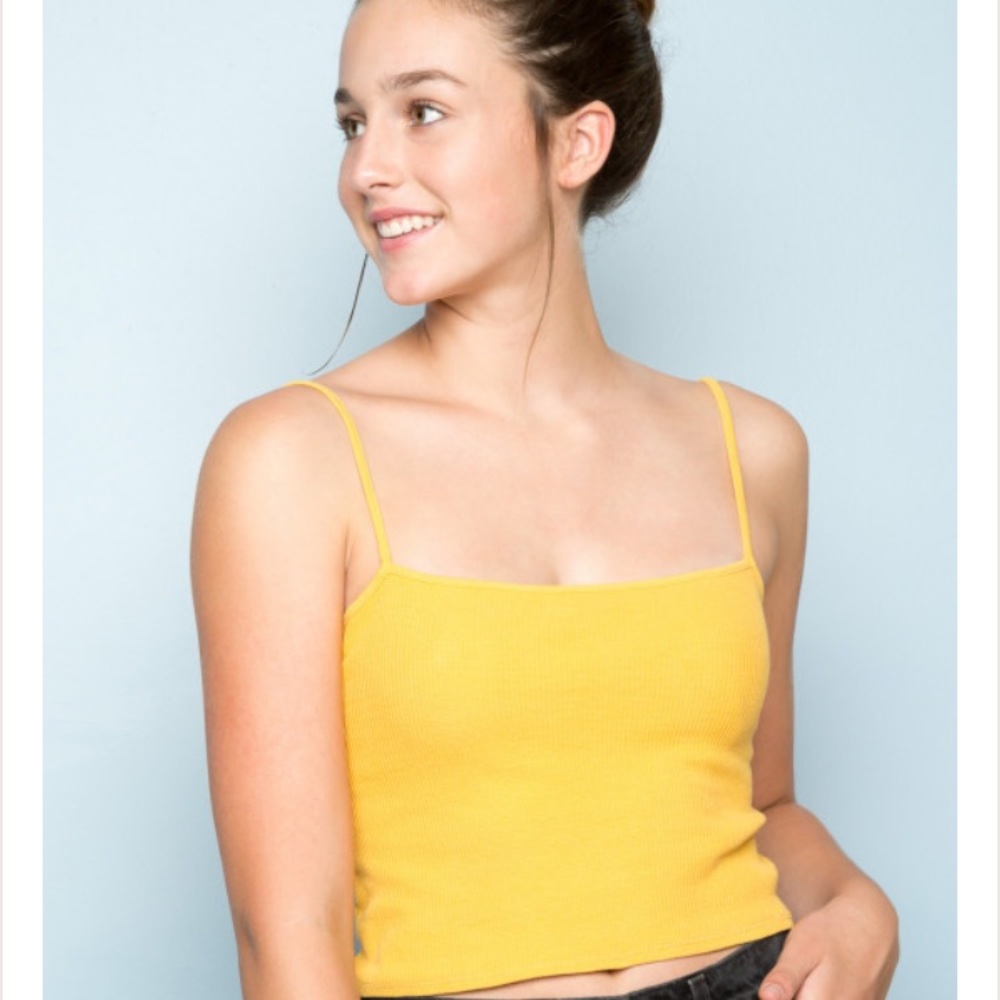 Brandy Melville Yellow Faye Thermal Tank