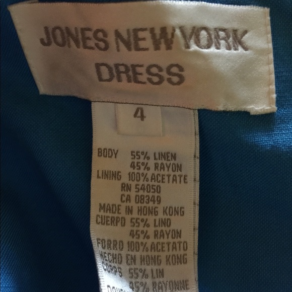 Jones New York dress size 4, aqua - Picture 3 of 5
