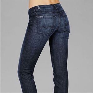 7 for all mankind Los Angeles dark straight skinny