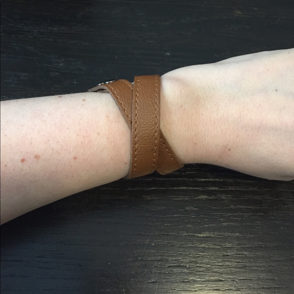 Cara NY leather double wrap bracelet