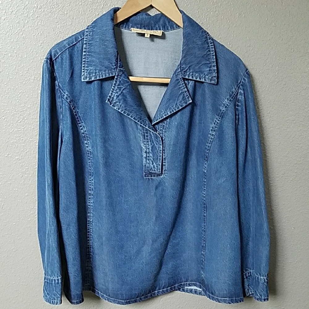Cool slouchy denim top