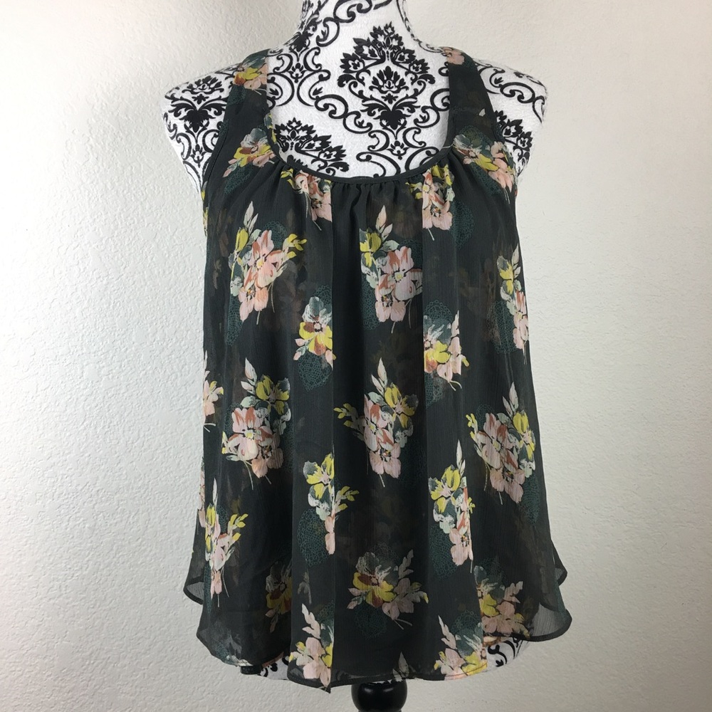 UO's Kimchi Blue Flowy, Fully Lined Sleeveless Top