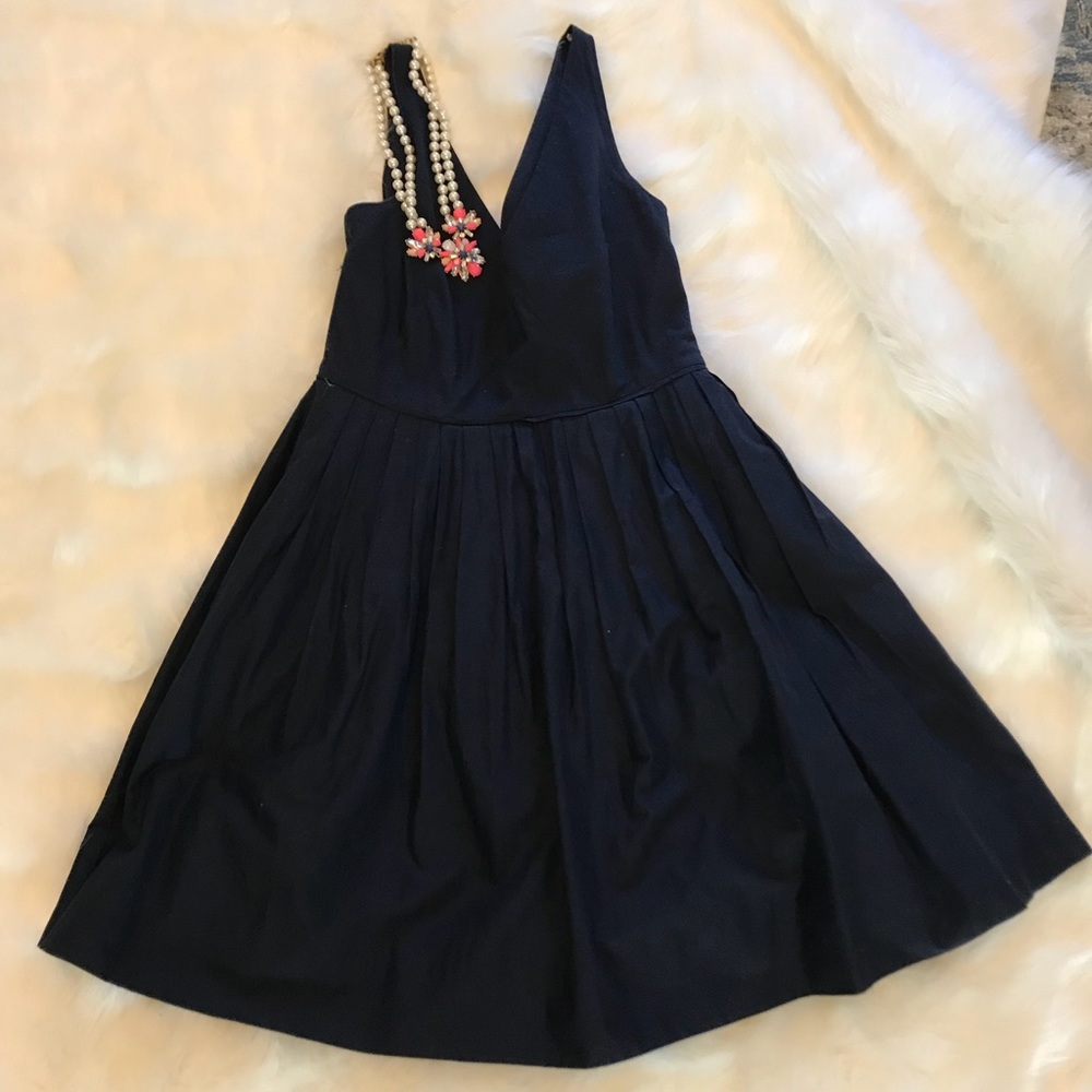 Navy Blue J.Crew Cotton Dress