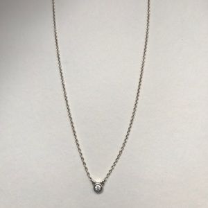 Tiffany Sterling Diamond Pendant