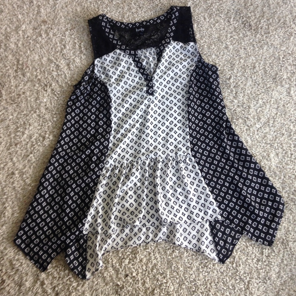 ByBy Black and white Tank Top, L