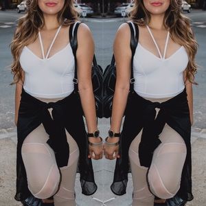 White strap bodysuit