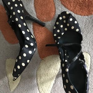 Polka dot high heels