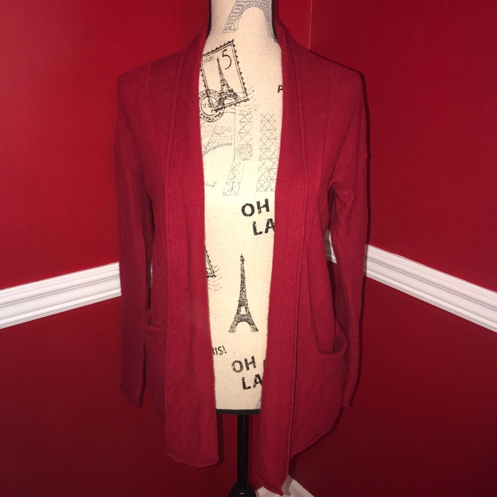 Max Studio Red Cardigan
