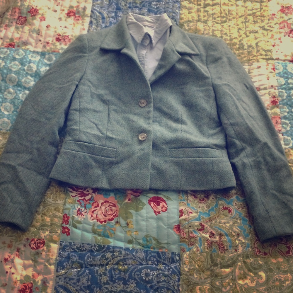 Laura Ashley Wool Cropped Blazer