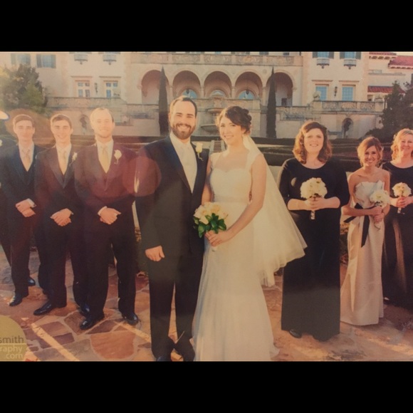 Davids Bridal Open Back Wedding Dress - Picture 3 of 8